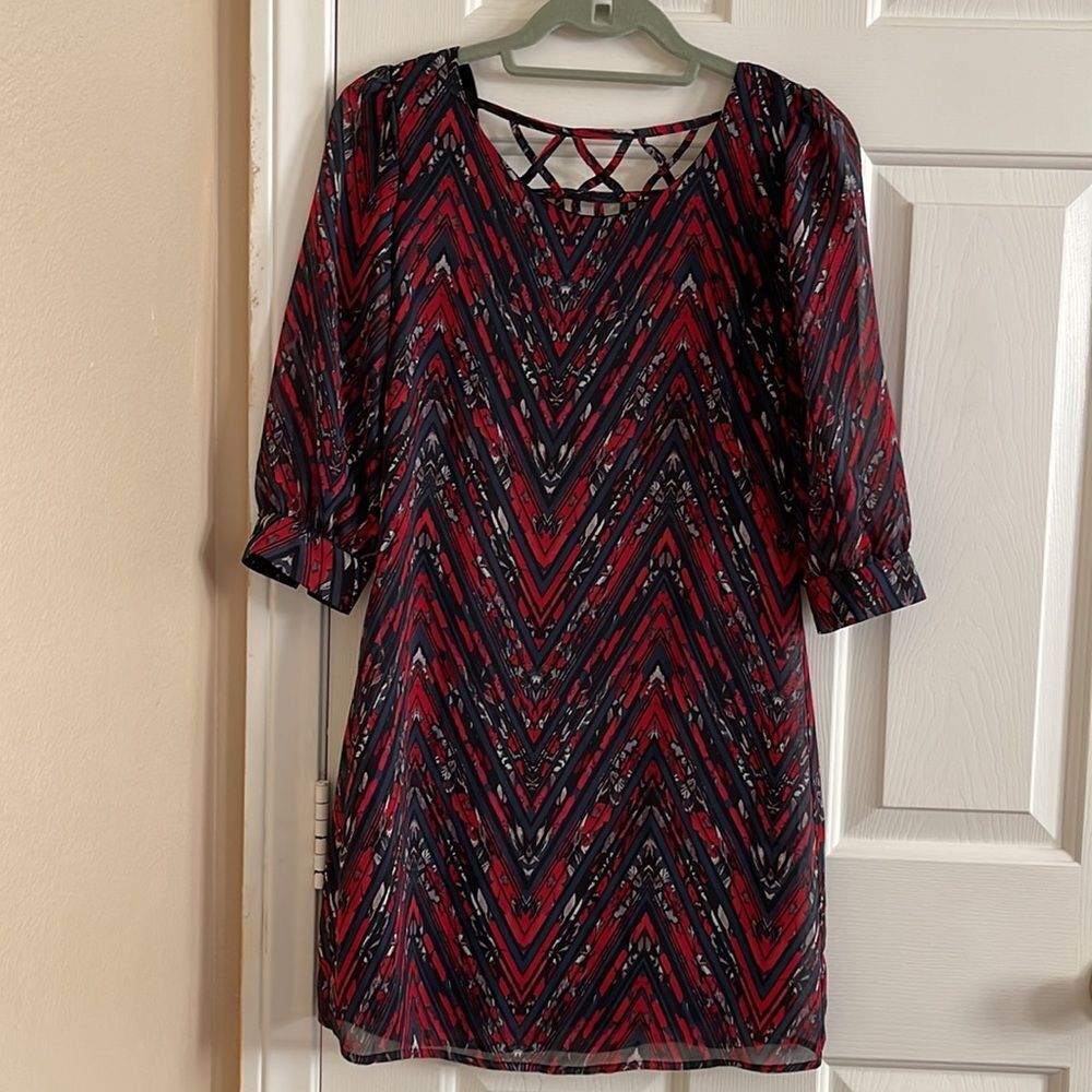 No brand Red and Gray beautiful Dress size XS